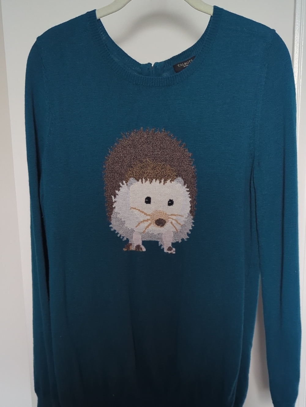 Talbots Hedgehog Knit Sweater Women's MP Teal